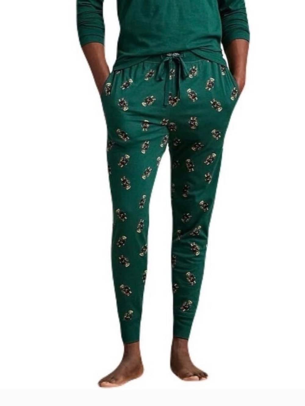 NWT Polo Ralph Lauren Green Bear Jogger Pant Sz M